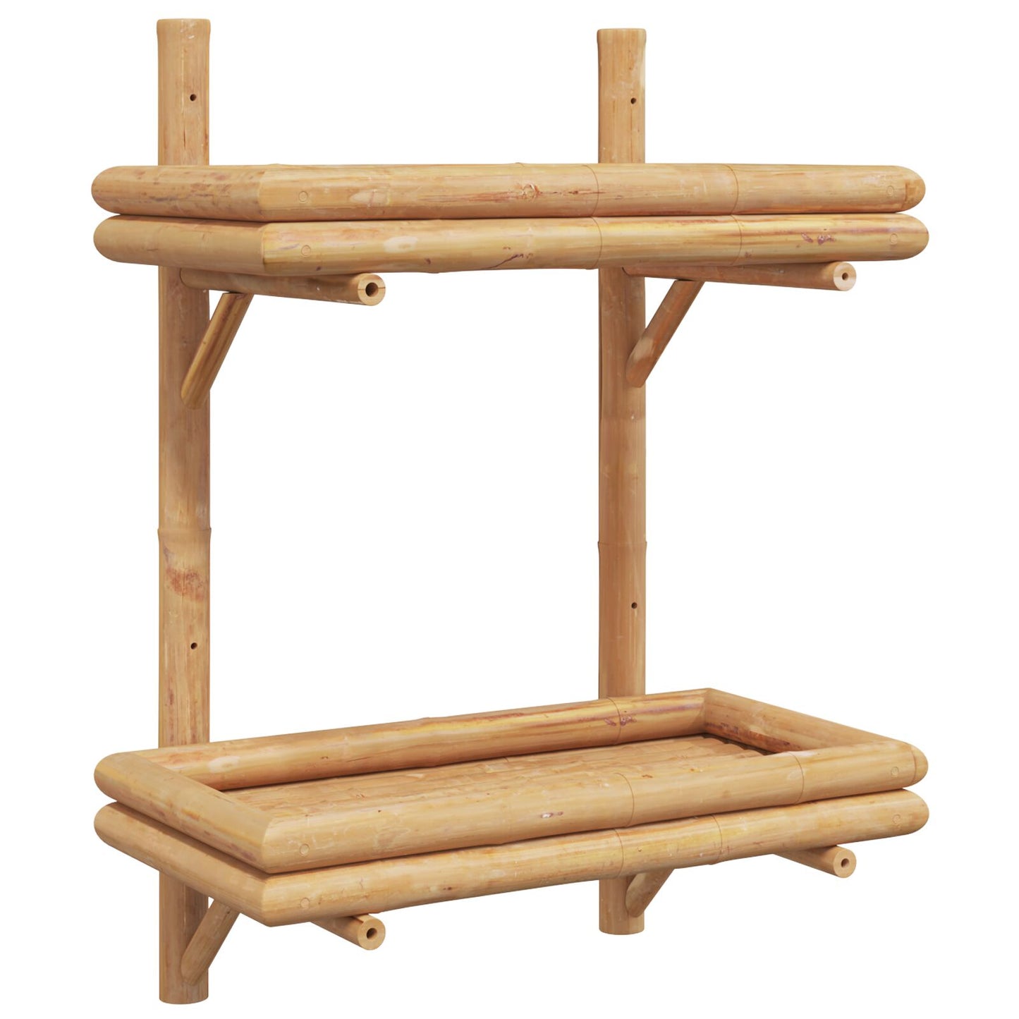 Wandregal 2-stufig 45x26x60 cm Bambus
