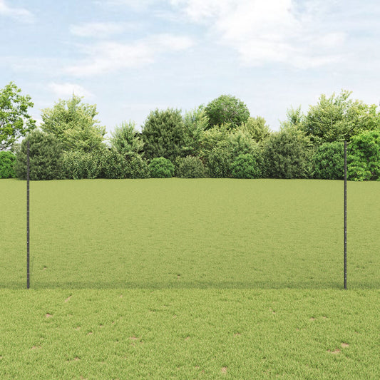 Zaunpfosten 22 Stück U-Kanal Grau 140 cm Stahl, vidaXL Sechseckiger Zaun Grau 1,4x25 m Stahl