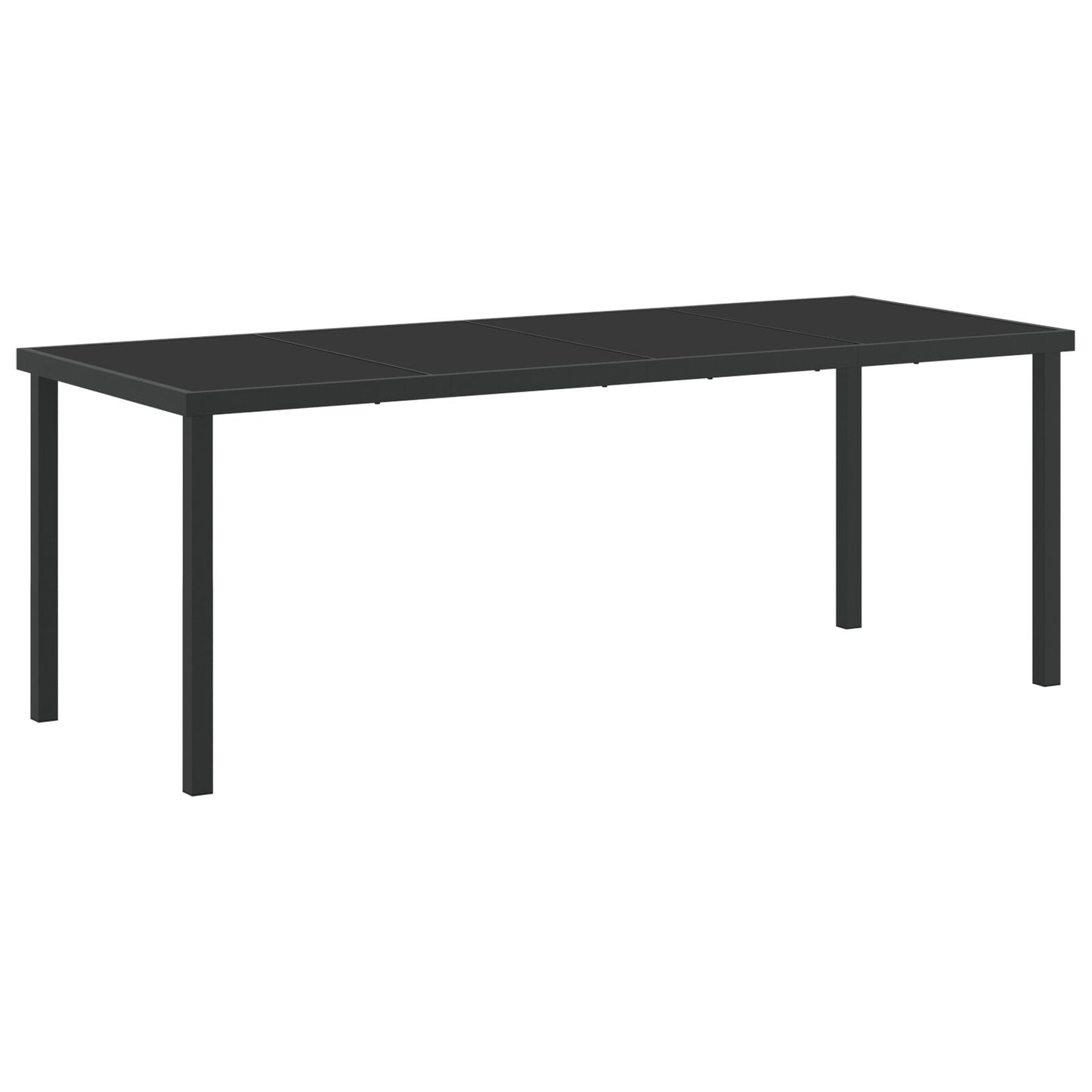 7-teilige Garten-Essgruppe Schwarz PVC-Rattan