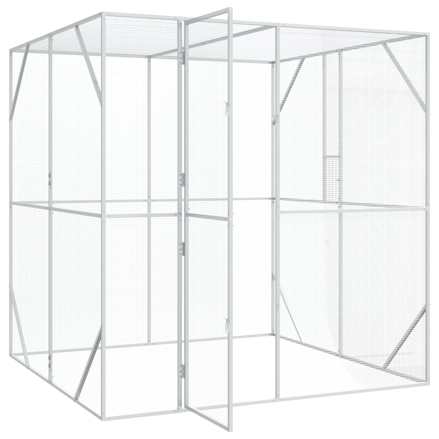 Vogelhaus Anthrazit 209x202x214 cm Stahl