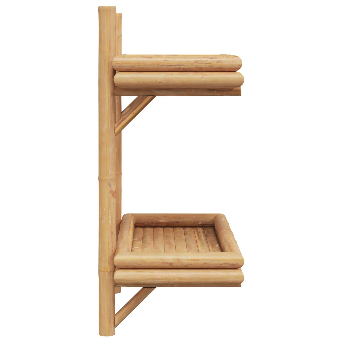 Wandregal 2-stufig 45x26x60 cm Bambus