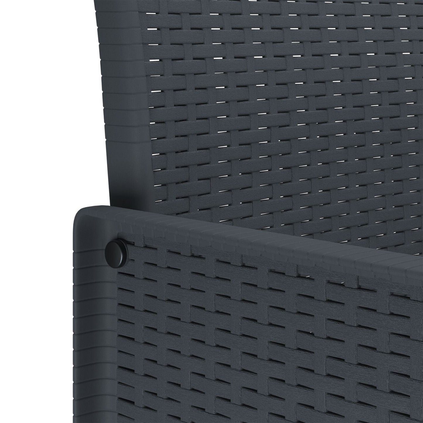 5-teiliges Garten Essgruppe mit Kissen Anthrazit Poly Rattan