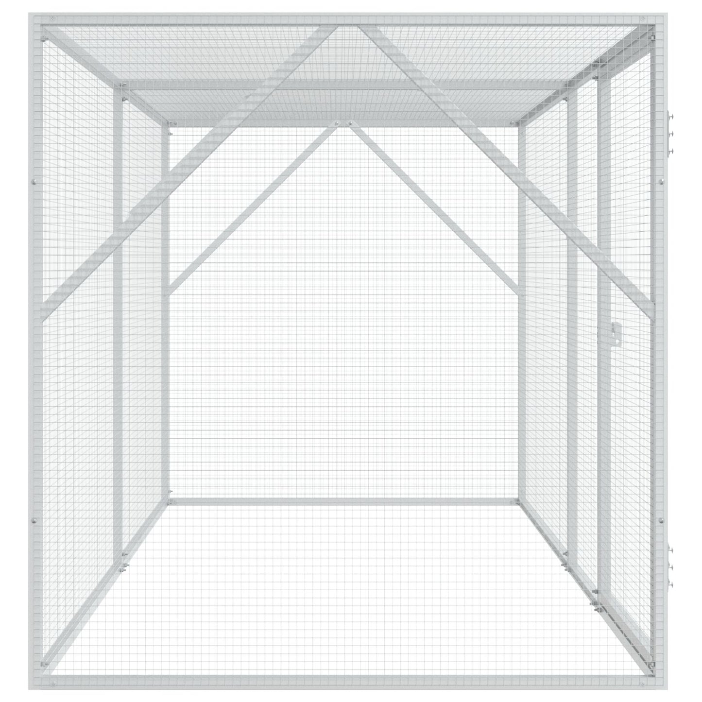 Vogelvoliere Anthrazit 102x208x108 cm Stahl