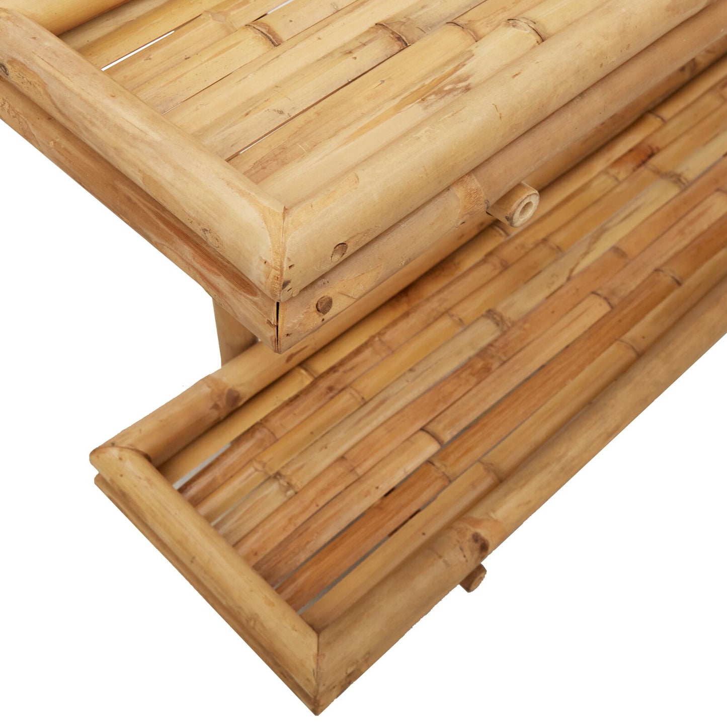 Wandregal 2-stufig 100x26x60 cm Bambus