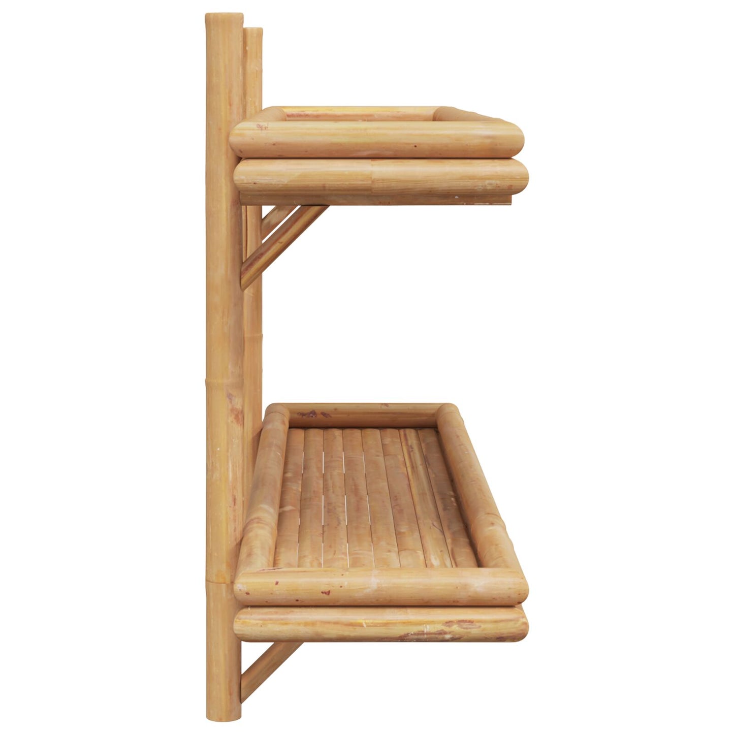 Wandregal 2-stufig 100x26x60 cm Bambus