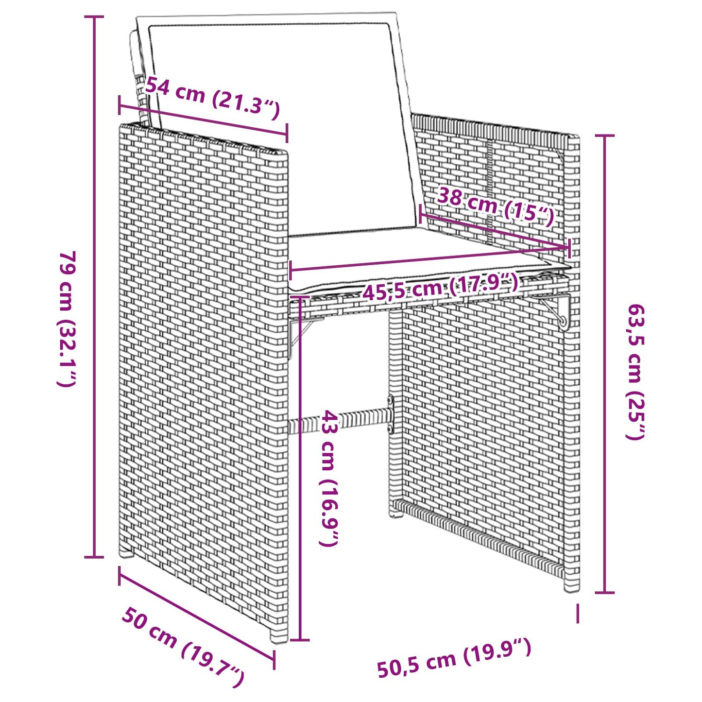 5-teilige Garten-Essgruppe mit Kissen Schwarz Poly Rattan