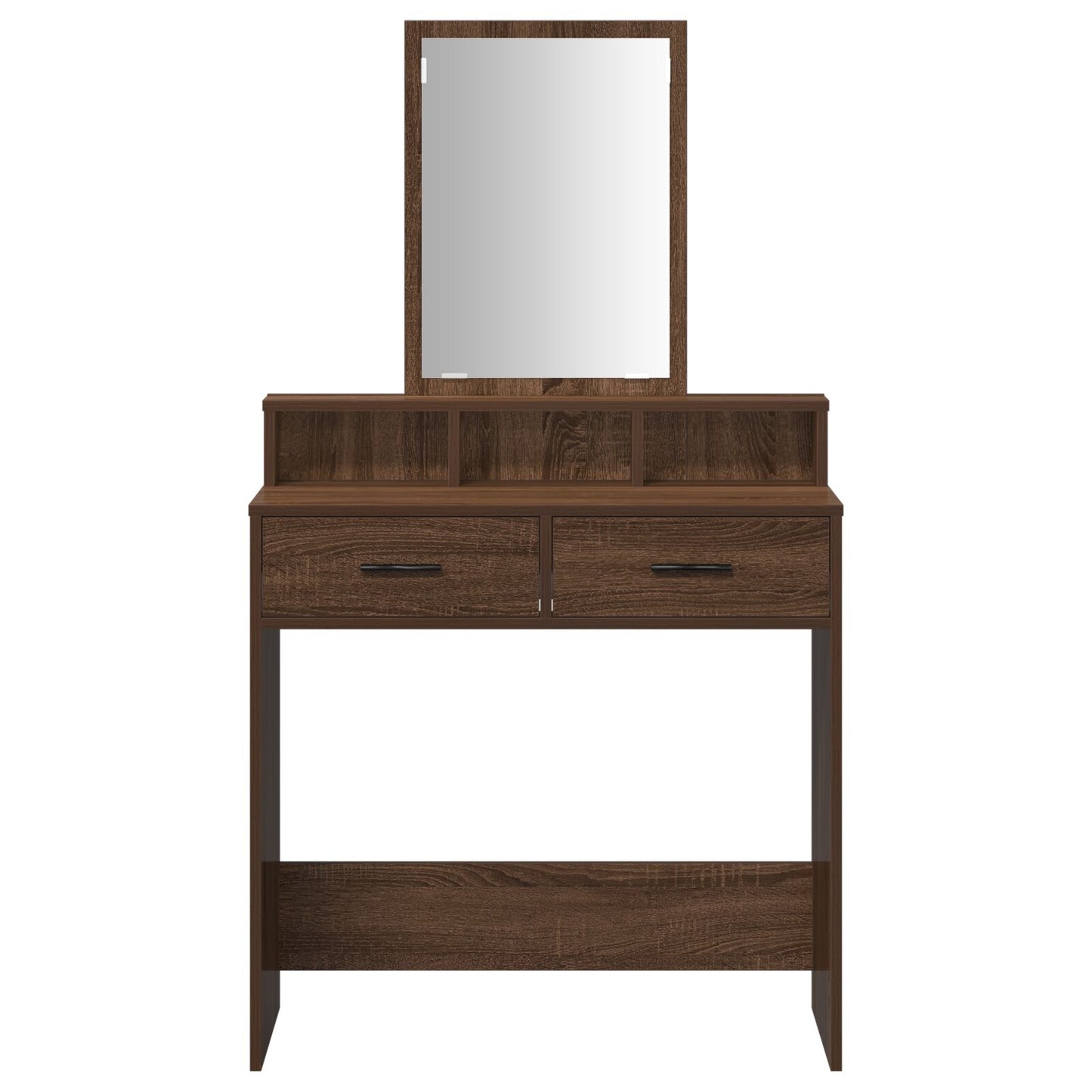 Schminktisch mit Schubladen, Braun, Eiche, 79x41x140 cm