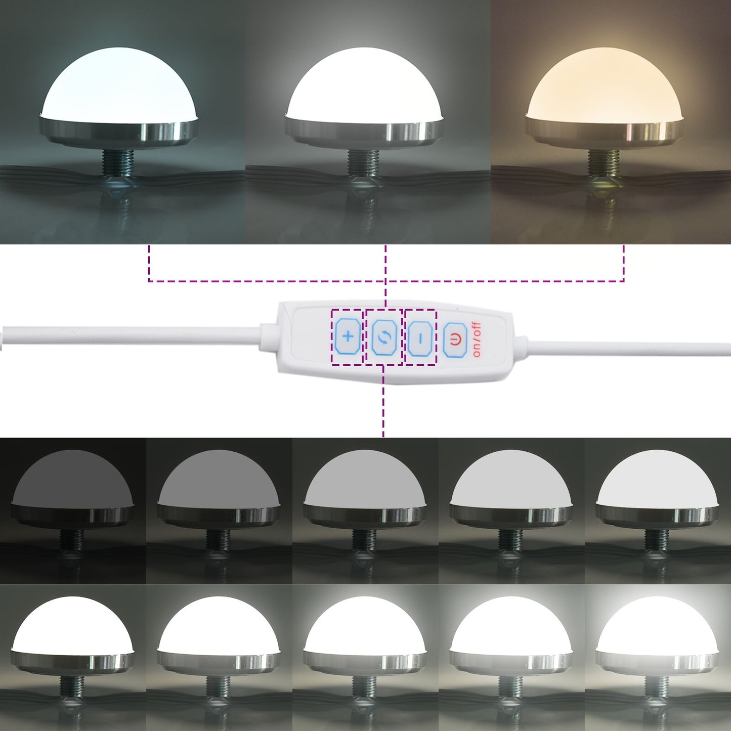 Schminktisch mit LED-Lichtern in Sonoma Eiche 79x41x135 cm