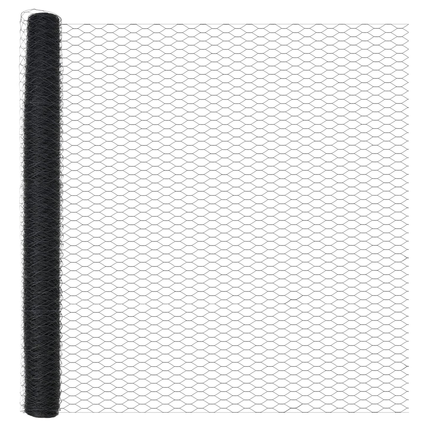 Zaunpfosten 22 Stück U-Kanal Grau 150 cm Stahl, vidaXL Sechseckzaun Grau 1.5x50 m Stahl