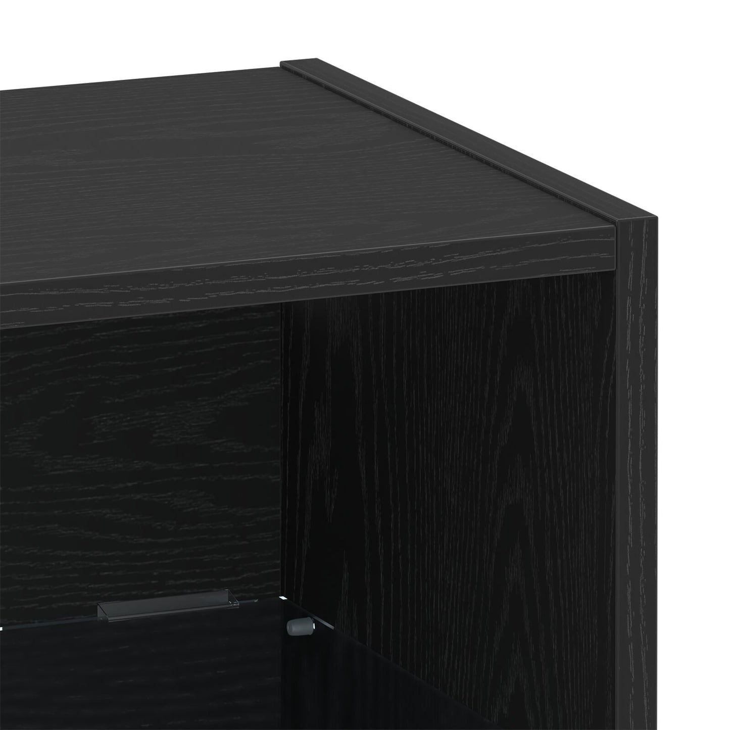 Wandregal 2 Stück Schwarz Eiche 40x28,5x40 cm Spanplatte