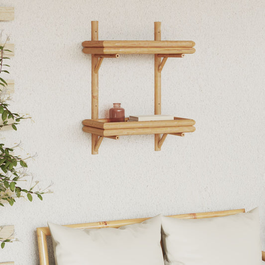 Wandregal 2-stufig 45x26x60 cm Bambus