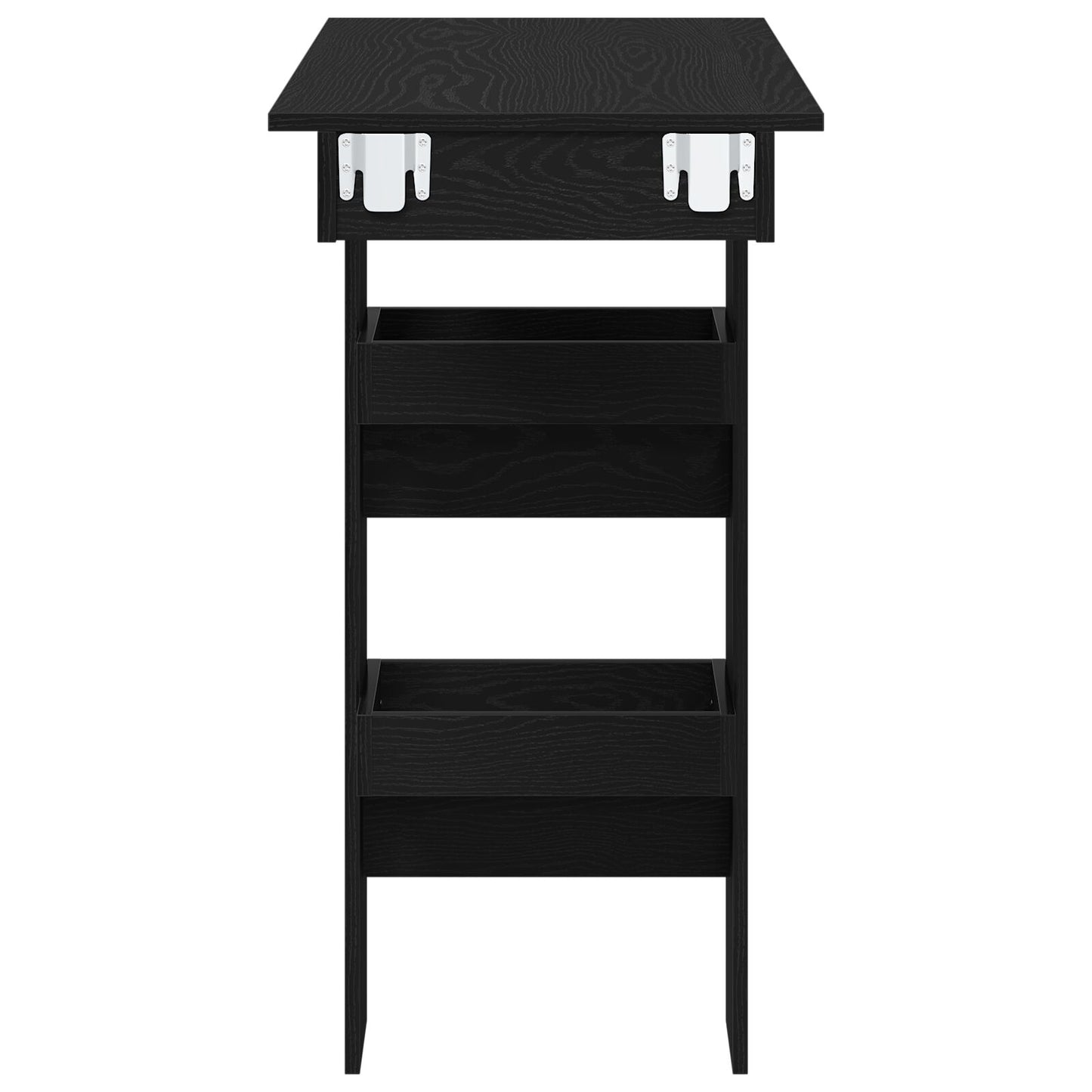 Wand-Bar-Tisch - Schwarzes Eichenholz - 102x55x103,5 cm - Aus Holzwerkstoff gefertigt