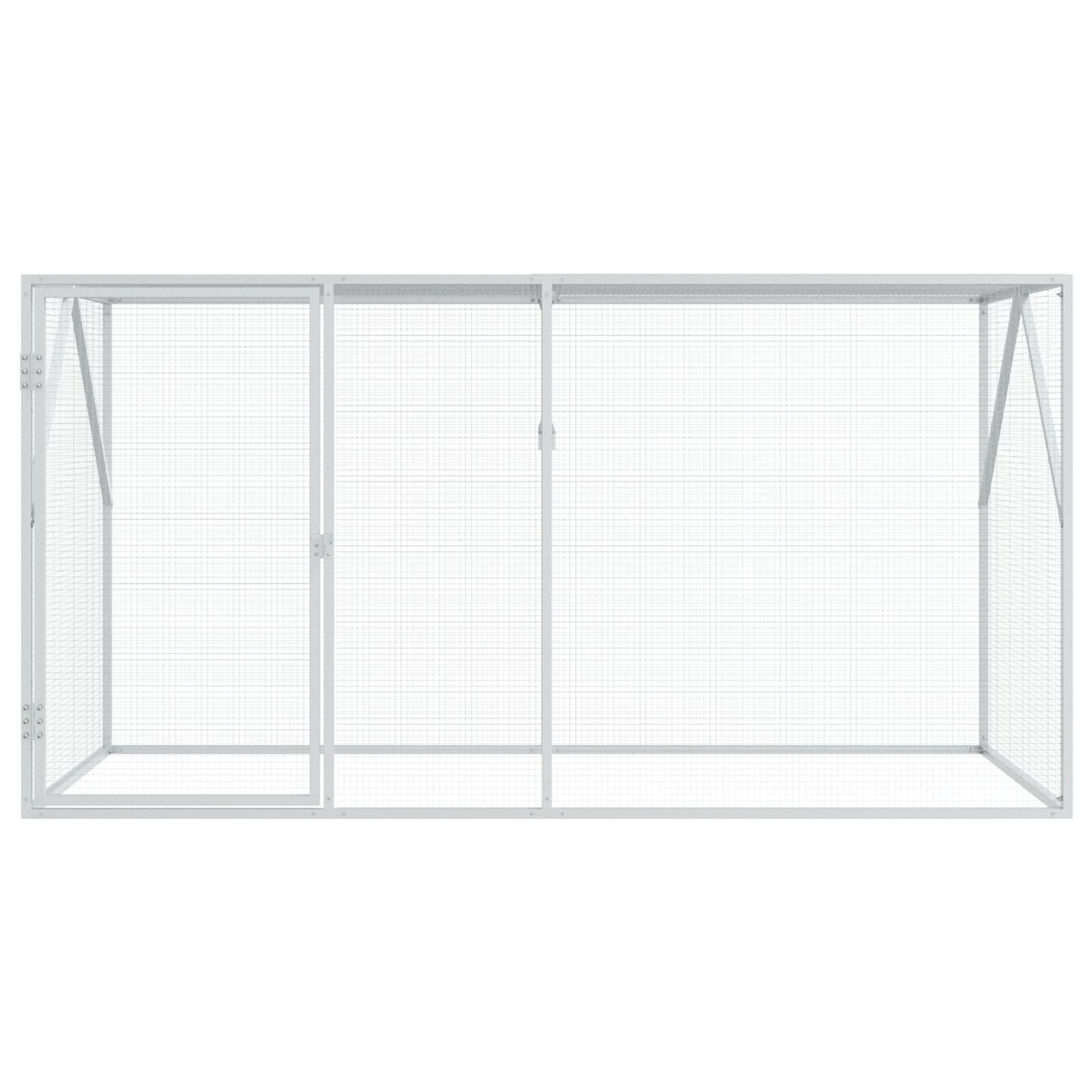 Vogelvoliere Anthrazit 102x208x108 cm Stahl