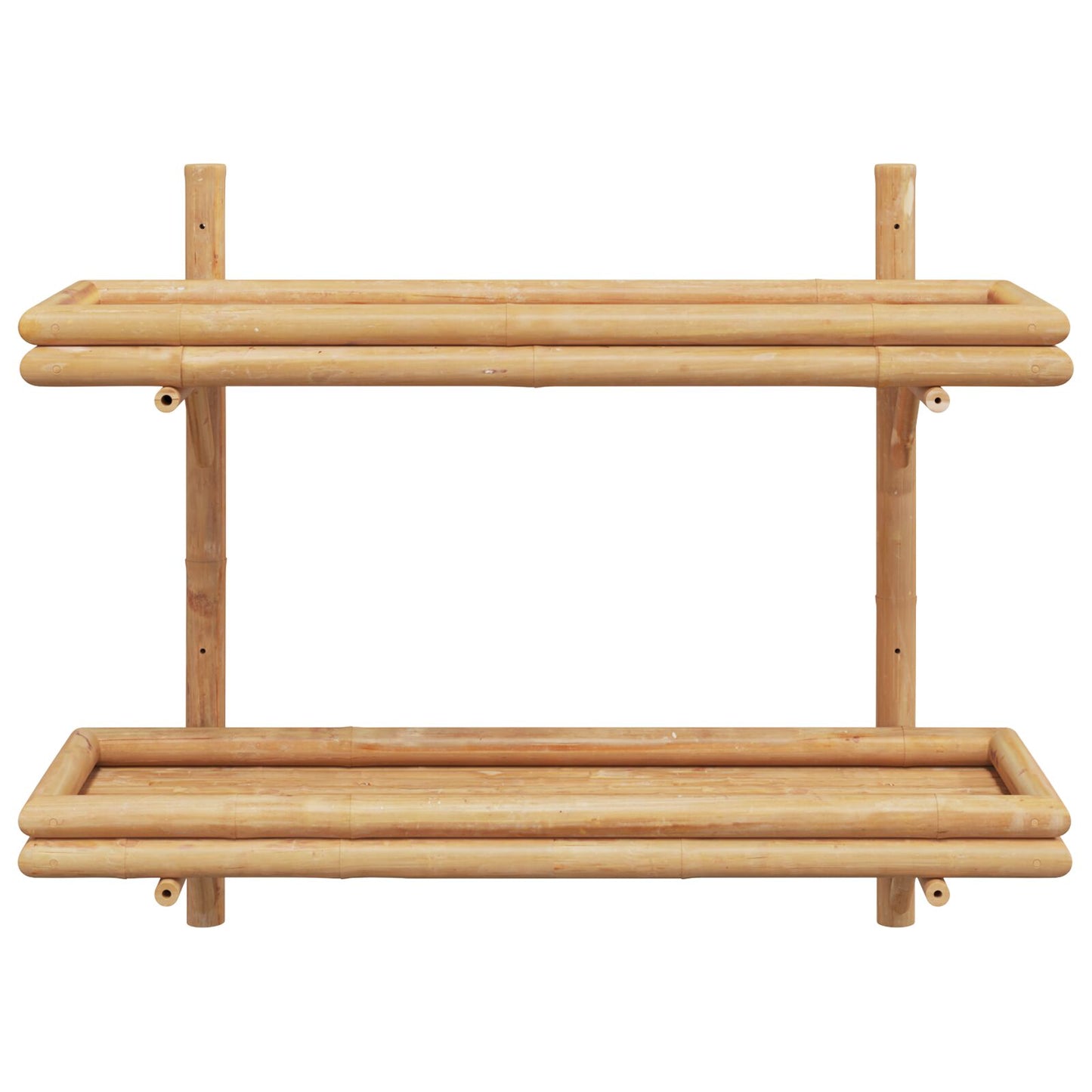 Wandregal 2-stufig 75x26x60 cm Bambus