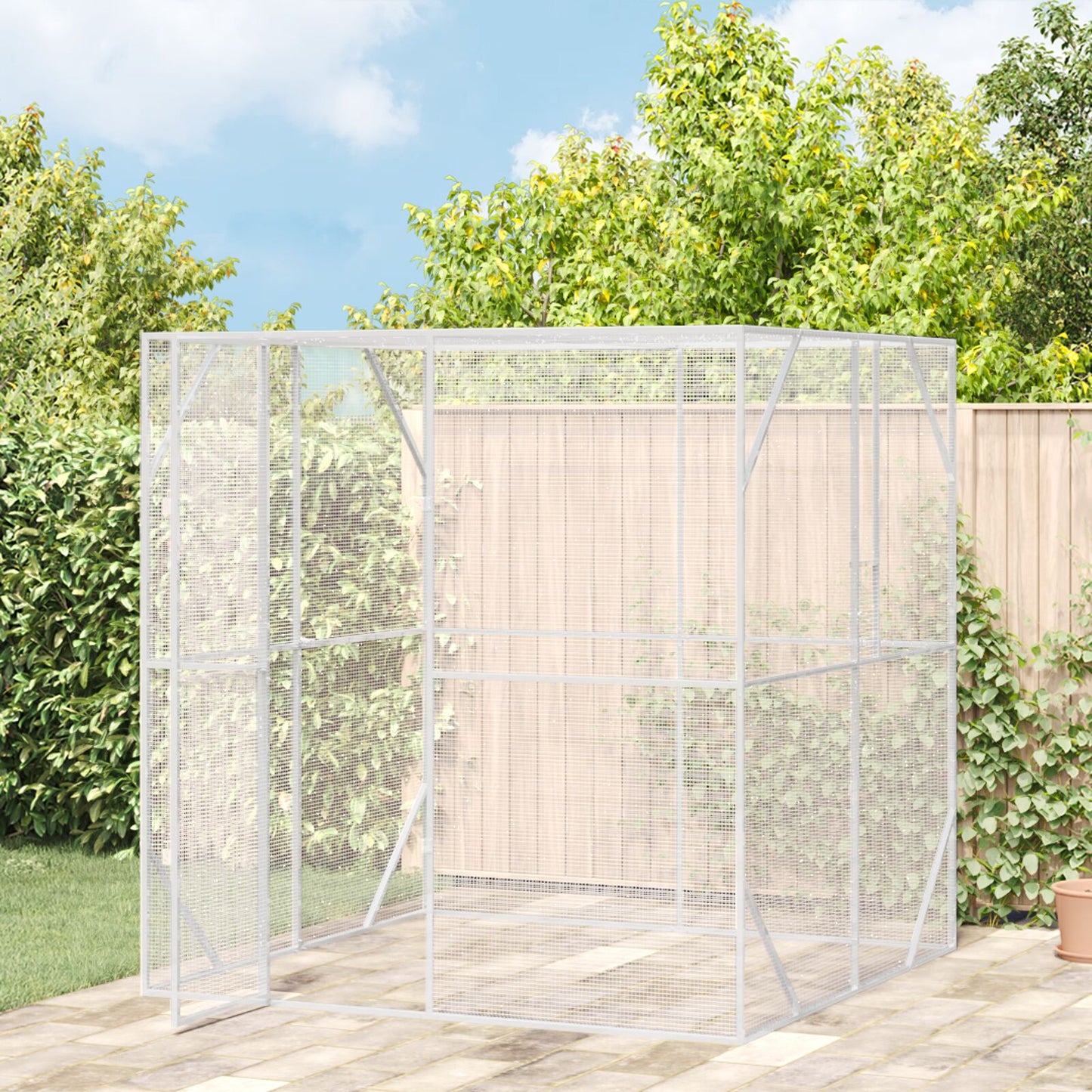 Vogelhaus Anthrazit 209x202x214 cm Stahl
