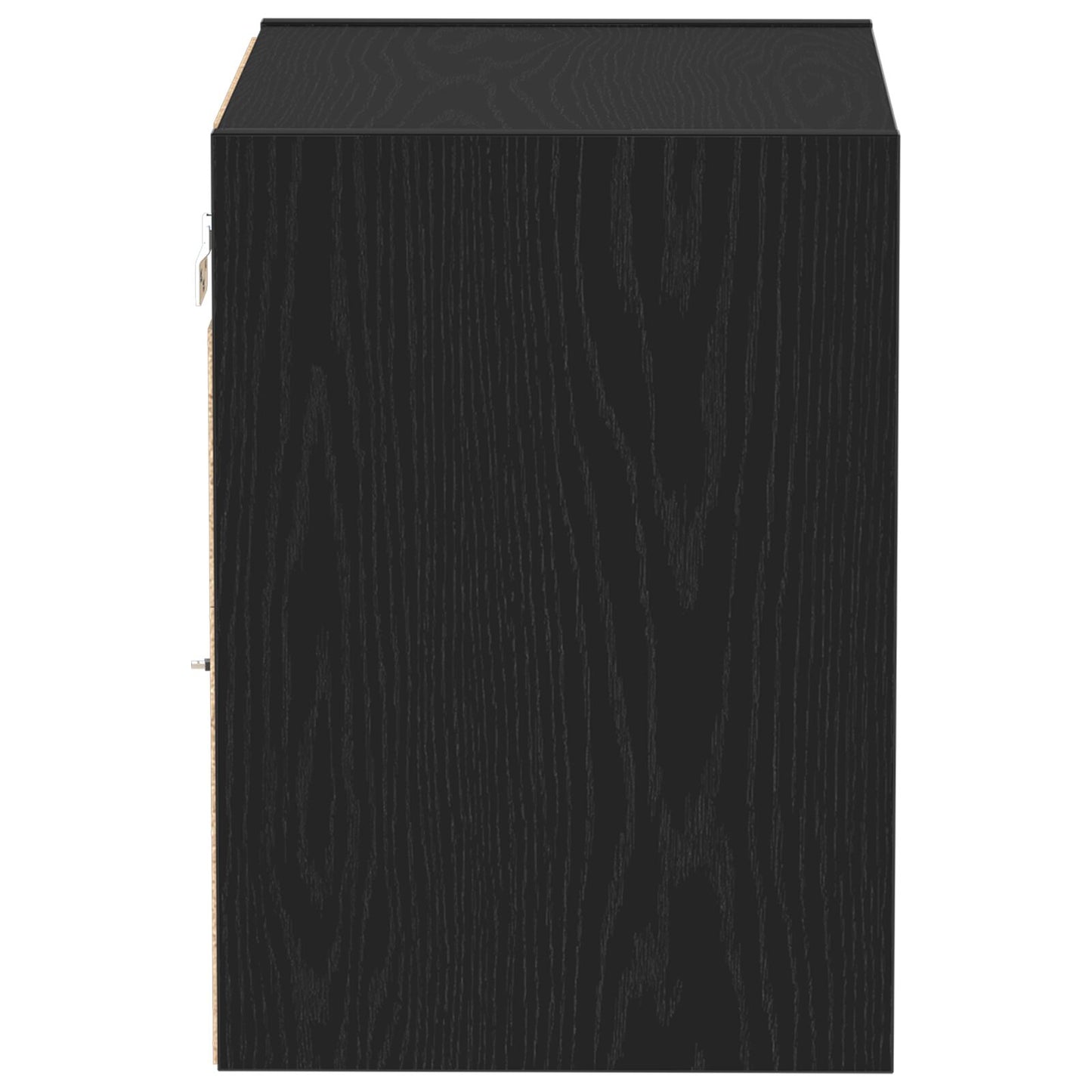Wandregal 2 Stück Schwarz Eiche 40x28,5x40 cm Spanplatte
