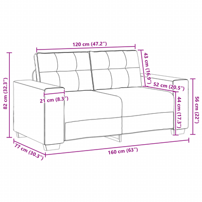 Sofa Set mit Kissen mit Kissen Weinrot Stoff