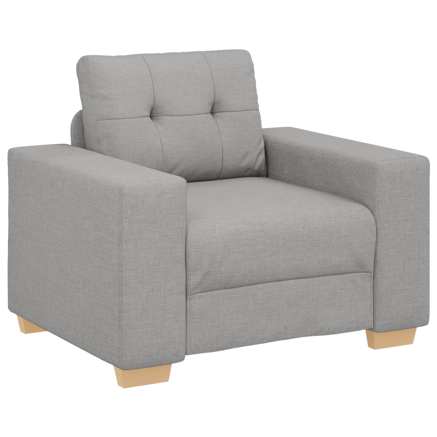 Sofa Set mit Kissen mit Kissen Grau Stoff