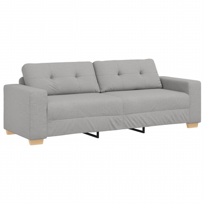 Sofa Set mit Kissen mit Kissen Grau Stoff