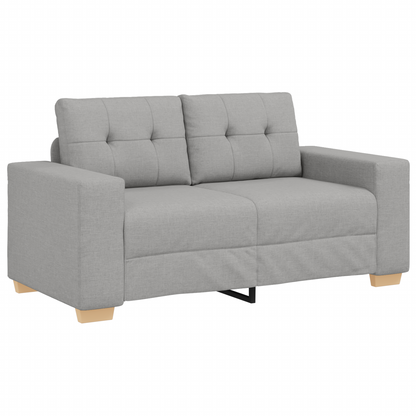 Sofa Set mit Kissen mit Kissen Grau Stoff