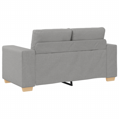 Sofa Set mit Kissen mit Kissen Grau Stoff