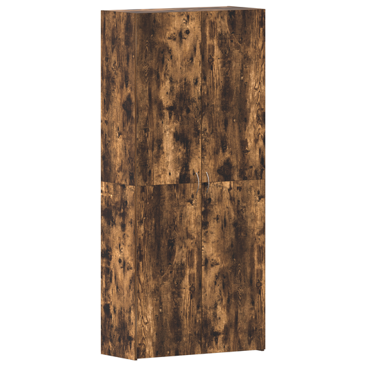 Schuhschrank Raucheiche 80x35,5x180 cm Holzwerkstoff