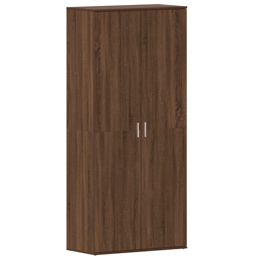 Schuhschrank Braune Eiche 80x39x180 cm Holzwerkstoff