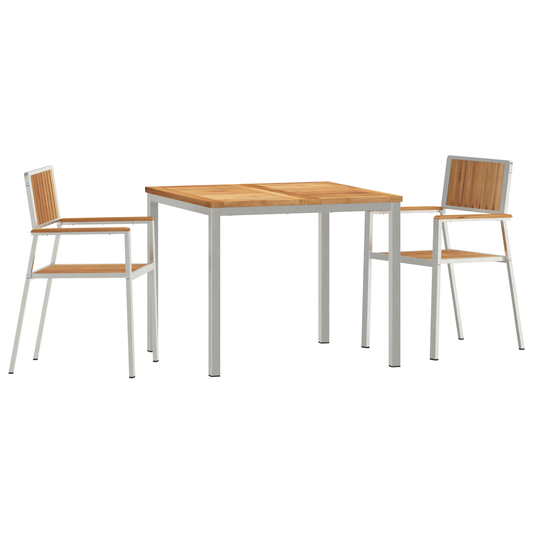 3tlg. Garten Essgruppe aus massivem Teakholz