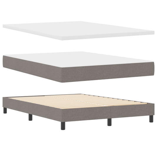 Boxspringbett mit Matratze Taupe 140x190 cm Stoff