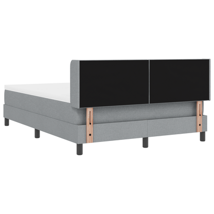 Boxspringbett mit Matratze Hellgrau 140x200 cm Stoff