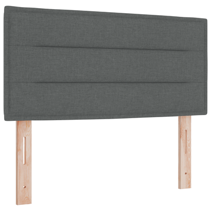Boxspringbett mit Matratze Dunkelgrau 90x190 cm Stoff