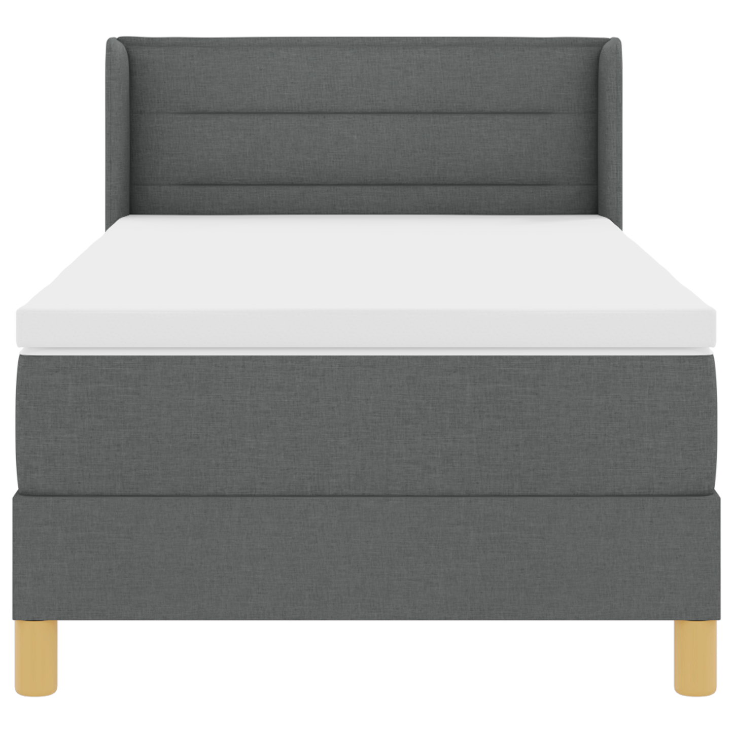 Boxspringbett mit Matratze Dunkelgrau 90x190 cm Stoff