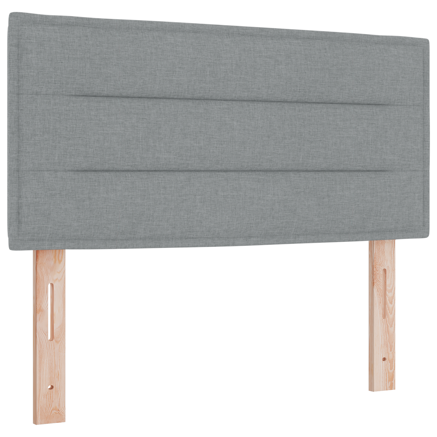 Boxspringbett mit Matratze hellgrau 100x200 cm Stoff