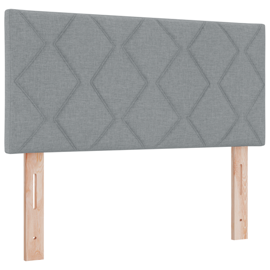 Boxspringbett mit Matratze Hellgrau 100x200 cm Stoff