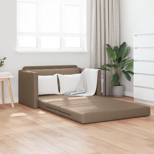 Sofa Bett Cappuccino 124 x 71 x 78 cm Kunstleder