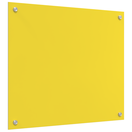 Küchenrückwand Gelb 70 x 60 x 0.6 cm Einscheibensicherheitsglas