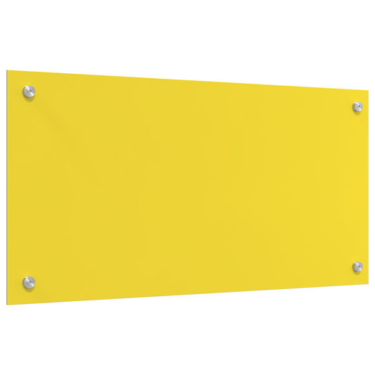 Küchenrückwand Gelb 80x40x0,6 cm aus Sicherheitsglas