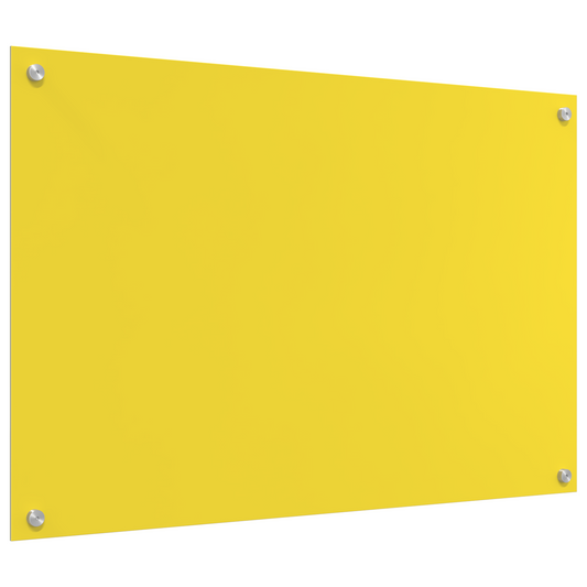 Küchenrückwand Gelb 90 x 60 x 0.6 cm Einscheibensicherheitsglas