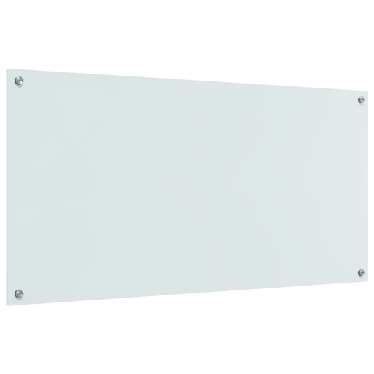 Küchenrückwand Weiß 120x60x0,6 cm aus gehärtetem Glas