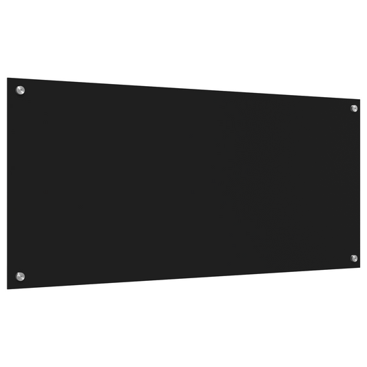 Küchenrückwand Schwarz 110 x 50 x 0.6 cm Gehärtetes Glas