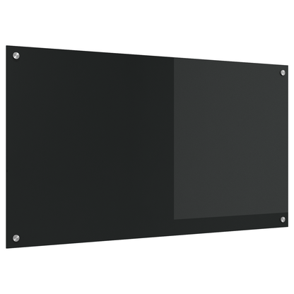 Küchenrückwand Schwarz 110 x 60 x 0.6 cm Gehärtetes Glas