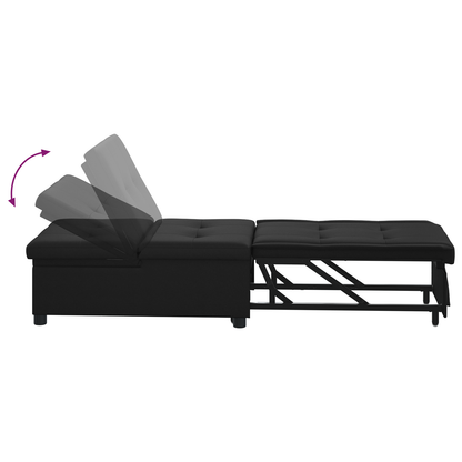 Schlafsofa mit Kissen Schwarz 67 x 194 x 82 cm Sperrholz