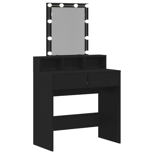 Schminktisch Schwarze Eiche 80 x 41 x 144,5 cm Holzwerkstoff