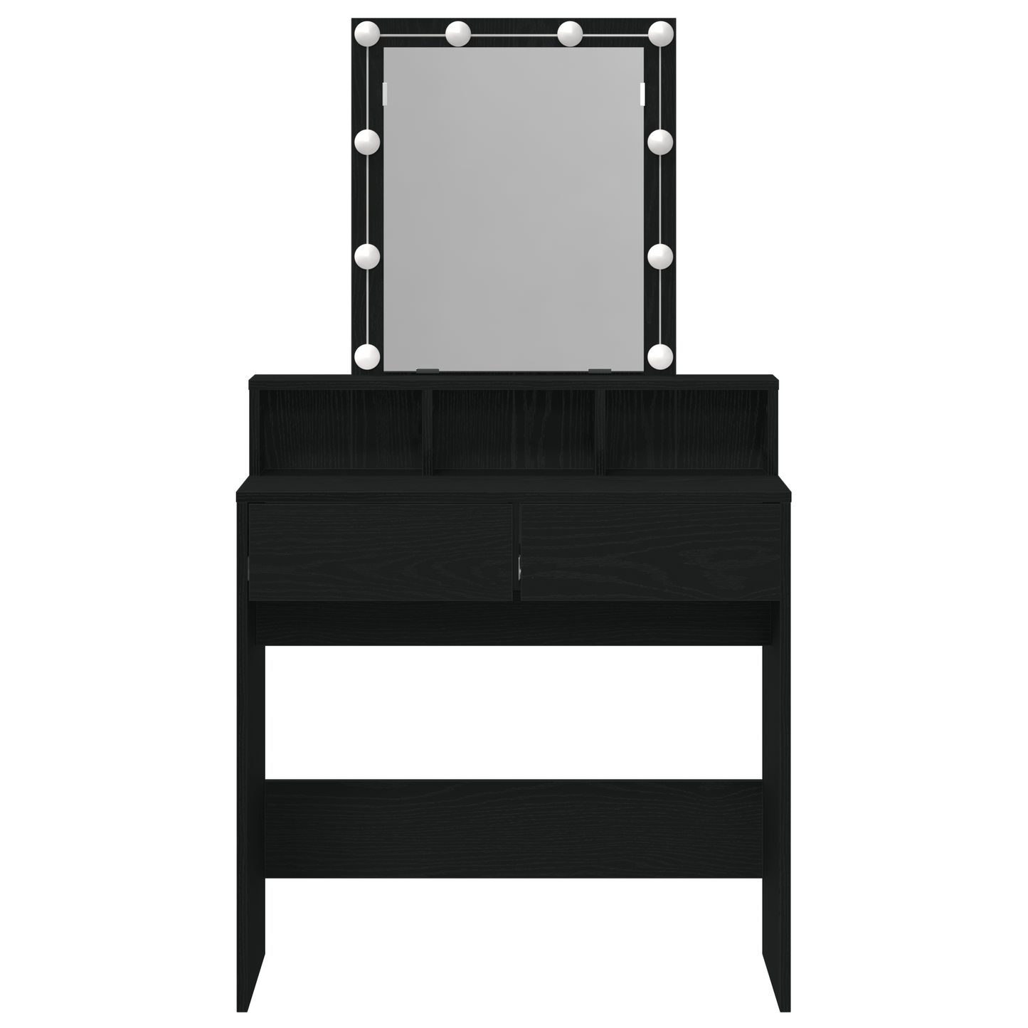 Schminktisch Schwarze Eiche 80 x 41 x 144,5 cm Holzwerkstoff