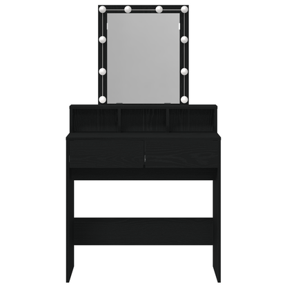 Schminktisch Schwarze Eiche 80 x 41 x 144,5 cm Holzwerkstoff