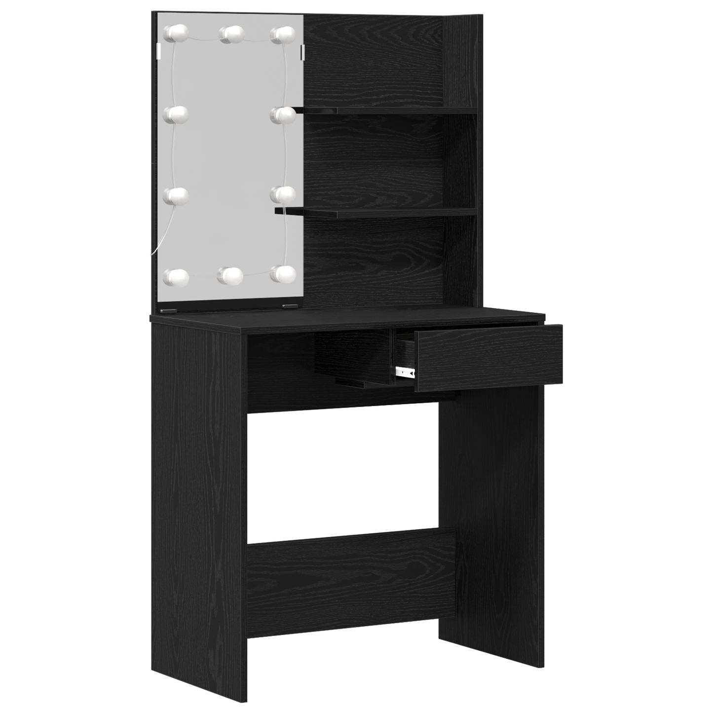 Schminktisch Schwarze Eiche 74.5 x 40 x 141 cm Holzwerkstoff