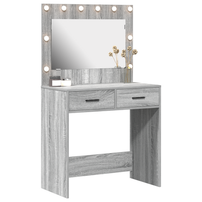 Schminktisch Grau Sonoma 78,5 x 41 x 135 cm Holzwerkstoff