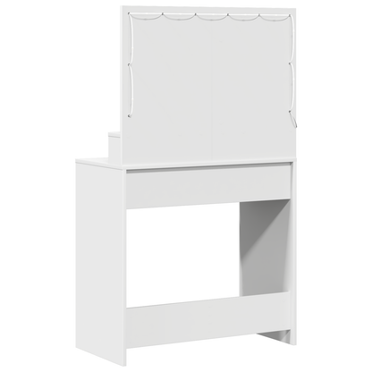 Schminktisch mit Schubladen Weiß 79 x 41 x 135 cm Holzwerkstoff