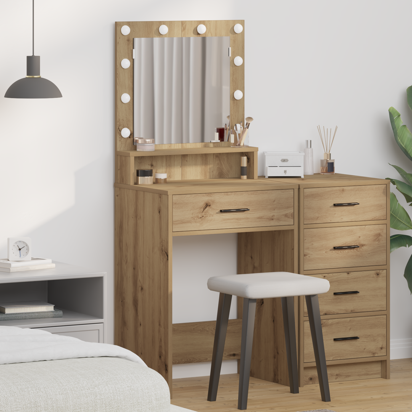 Schminktisch Artisan-Eiche 79 x 41 x 135 cm Holzwerkstoff