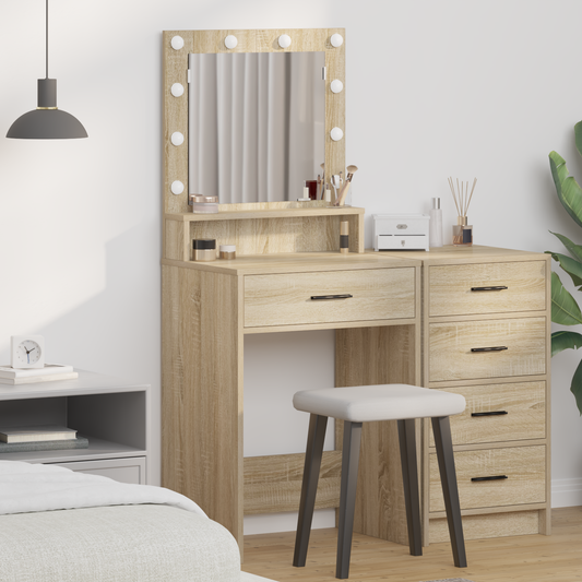 Schminktisch Sonoma-Eiche 50 x 41 x 135 cm Holzwerkstoff